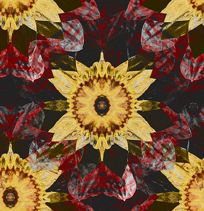 Abstracti Flower abstract design digitalart ericfickes kaleidoscope textile textile design textile pattern