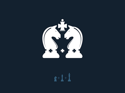 Queen King Logo beautiful branding business chess design hourse illustration king logo quen sports sports logo vector