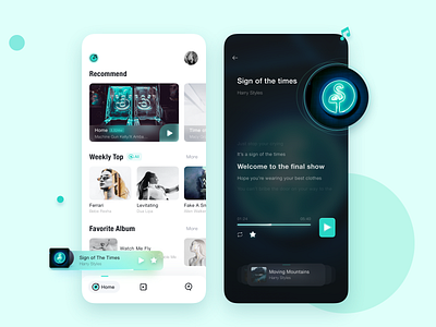 Music App app design music music player ui ux