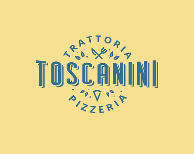 Toscanini Trattoria & Pizzeria Branding bebas neue branding design logomark pizza pizza logo typography vintage