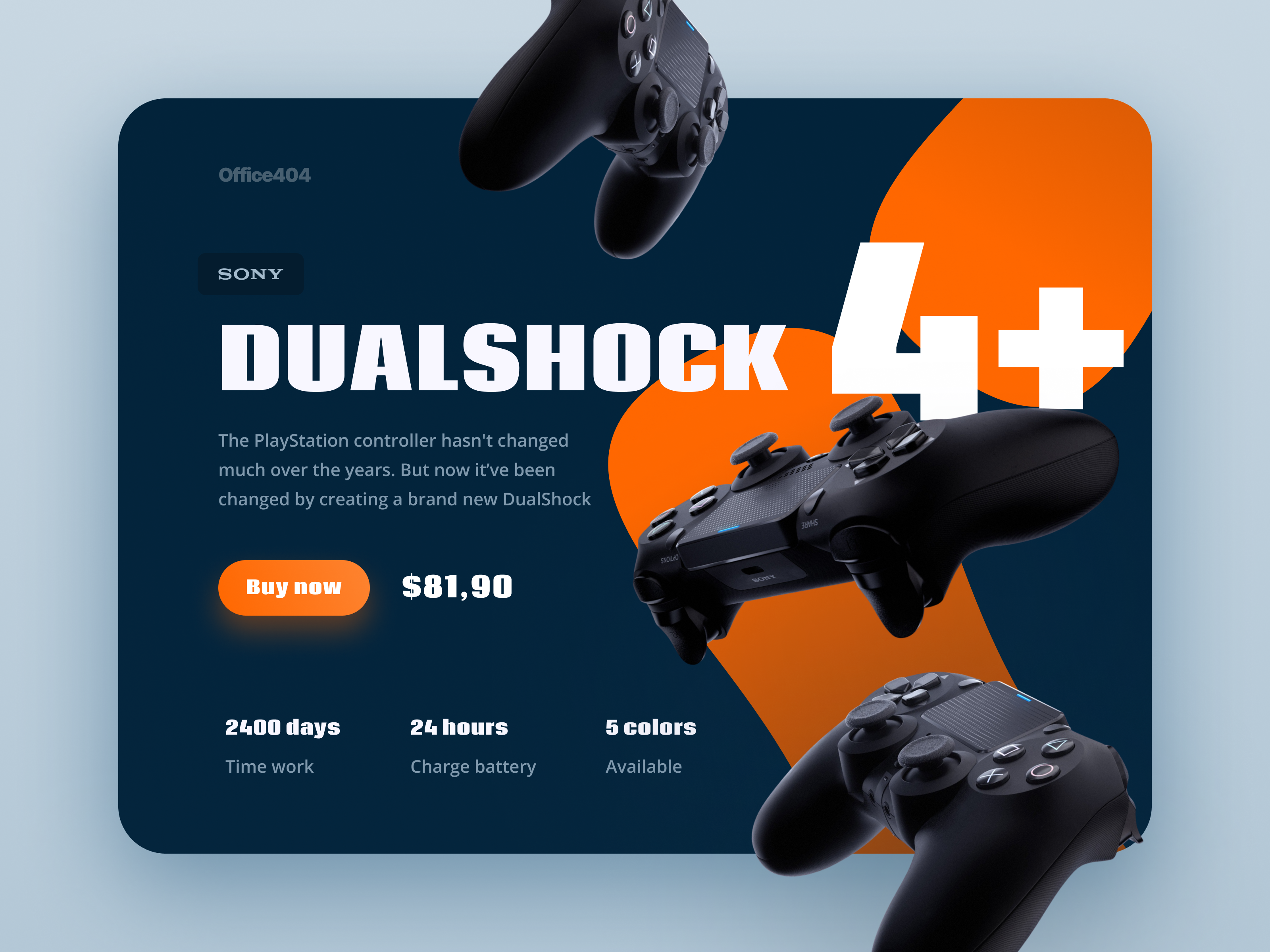 Example of Hero screen for Dualshock 4 landing