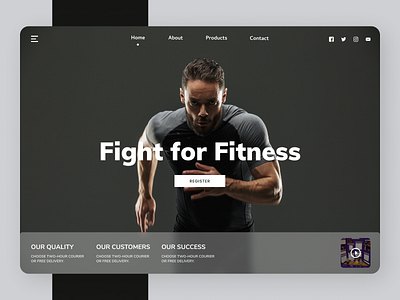 Fitness Trainer design modern new typography ui ui design uidesign uiux ux web