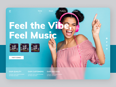 Music Vibes clean clean ui design new online shopping ui ux web website