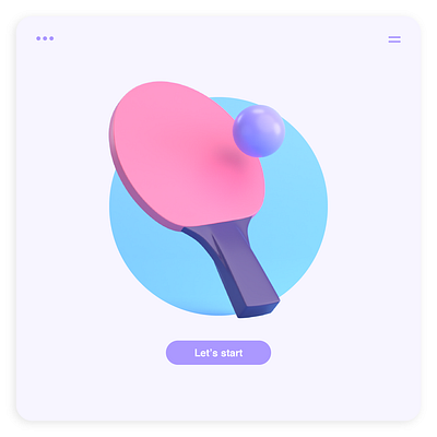 TABLE TENNIS PING PONG RACKET ANG BALL 3D ICON 3d icon 3d ilustration app design icon illustration sport ui ux website