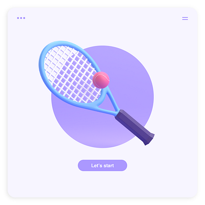 TENNIS BALL AND RACKET 3D ICON 3d icon 3d ilustration app design icon illustration sport ui ux web