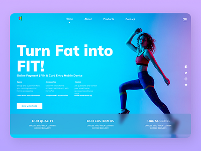 Fitness Trainer branding design fashion new online typography ui uiux ux web