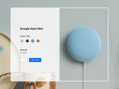 Customize Product add to cart daily ui design google nest mini product ui ui challenge web design