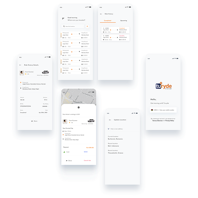 Ride Booking App UI app design illustration map maps minimal mobile mobile app mobile app design mobile design mobile ui ride rider rideshare transport uber uber clone uber design ui ux