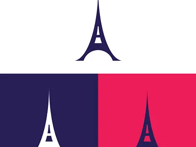 A + Eiffel Tower logo design a letter a letter logo a letter logo design a logo a logo design abstract icon tower logo