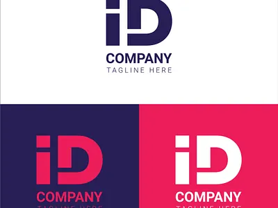 ID letter logo app clean design flat icon id letter id letter logo identitydesign letter logo logo minimal vector