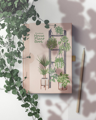 House Plants Book cover book cover botanical illustration houseplant houseplants housing nature illustration plant plant illustration watercolor watercolor plant