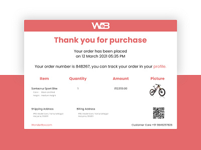 Email Receipt adobe xd dailyui design ui uidesign ux webdesign