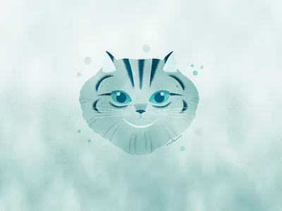 Cat eyes are the universe. cat illustration