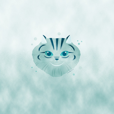 Cat eyes are the universe. cat illustration