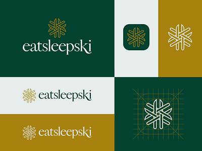 EatSleepSki Logo Design abstract brand identity branding flat highend identity logo logo agency logo designer logo mark luxury meaningful minimal minimalist modern modern logo symbol