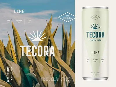 Branding & Packaging Design for Tecora Tequila Soda 🌴 branding can cbd drink emblem logo packaging soda sodacan sparkling vodka