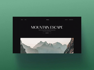 Interactive showcase website — Webflow branding design interaction design mountain photography site travel web design webflow website website design