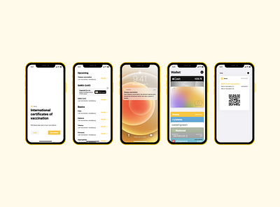 Vaccio app design apple wallet covid ui ui design vaccine wallet wallet ui