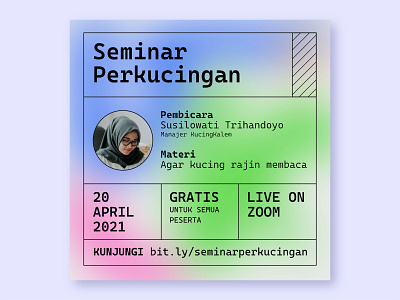 Seminar Perkucingan Instagram Post design minimal social media social media design typography vector