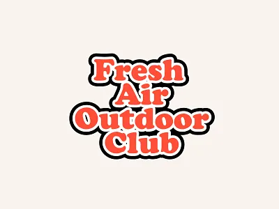 Fresh Air Outdoor Club branding camping capital color palette cooper black design illustration letter logo logotype outdoor typography