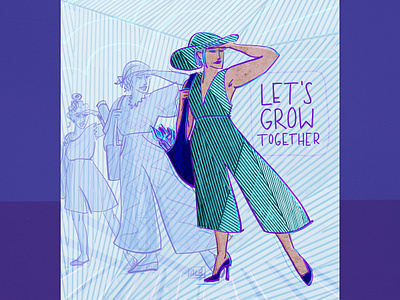 let's grow together design digital illustration digitalart equal rights female feminism illustration mental health women women empowerment women in illustration