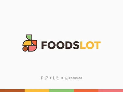 FoodLot branding dried fruits food food app fruits logo nature nut nuts streetfood yellow