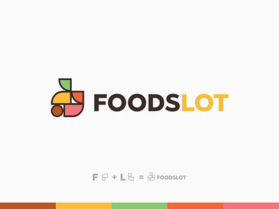 FoodLot branding dried fruits food food app fruits logo nature nut nuts streetfood yellow