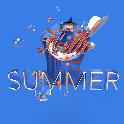 Hello Summer 3d 3d art 3d modeling abstract art graphics