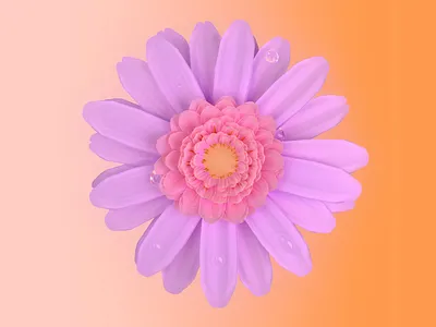 Daisy flower study 3d c4d cinema4d corona render