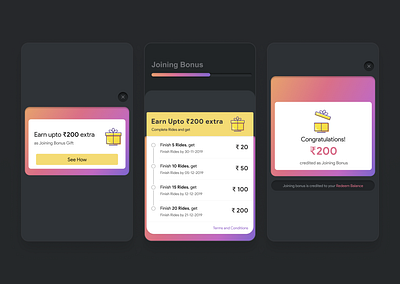 Joining Bonus android android design app app design apple bonus clean interaction interaction design mobile mobile app mobile app design mobile design mobile ui money ui ui design uidesign ux ux design