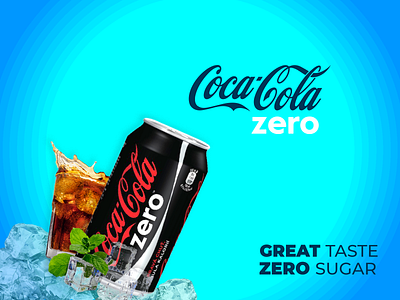 coca cola zero social media design branding design illustration illustrator minimal photoshop promotional design social media design typography vector