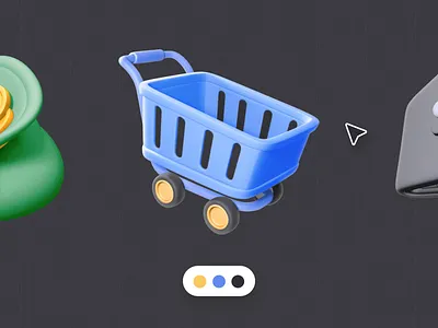 Free 3D Finance Icons after effects animation basket finance freebies icons money motion motion design ui ui8 ux wallet