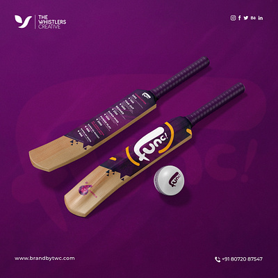 Cricket bat sticker design