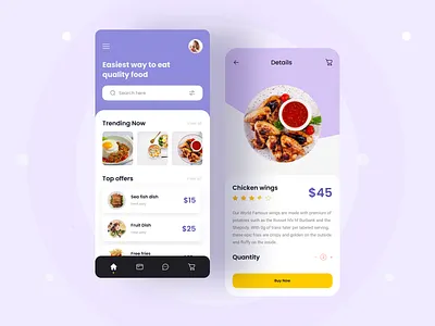 Mobile App UI Exploration 2021 trend android app app design design food food app foodie ios app minimal mobile taste trendy app trendy design trendy shot typography ui ux