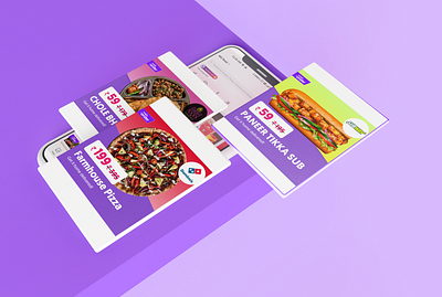 Food Delivery App_Creatives/Banners app banners ecommerce food illustration typography ui ux