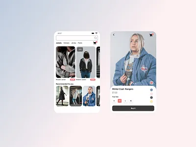 e commerce app dailyui design ui web