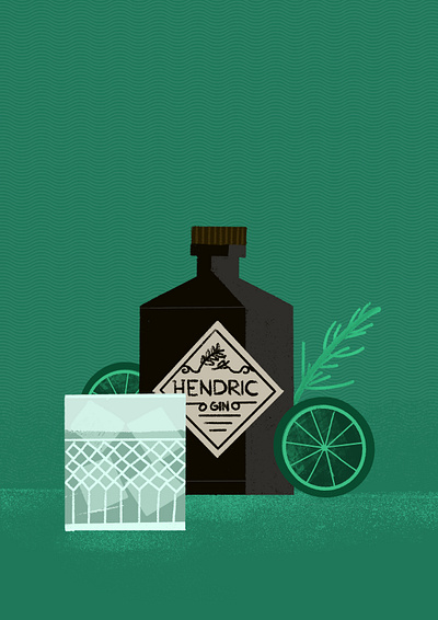 G&T 2d alcohol branding classic cocktail design drink drunk flat gin and tonic illustration procreate vector