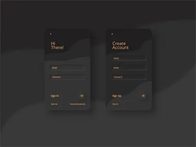 My first design for #DailyUI #001 app daily ui daily ui 001 daily ui challenge dailyui dailyuichallenge dark design minimal mobile design mobileui neumorphism ui