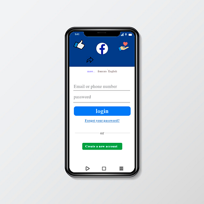 Facebook_phone ui uidesign uiux uiuxdesign