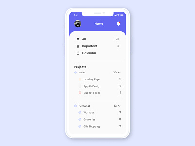 ToDo List daily ui 42 dailyui dailyui 42 dailyui42 dailyuichallenge dashboard flat minimal mobile app to do app to do list todo todo list ui uidesign uiux