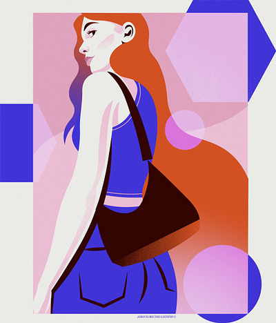 Color Blocking adobe illustrator amsterdam colorblock digital illustration editorial fashion illustration geometric art girl holland illustratie illustration illustrator modern illustration pink redhead trendy illustration vector web women posing young girl