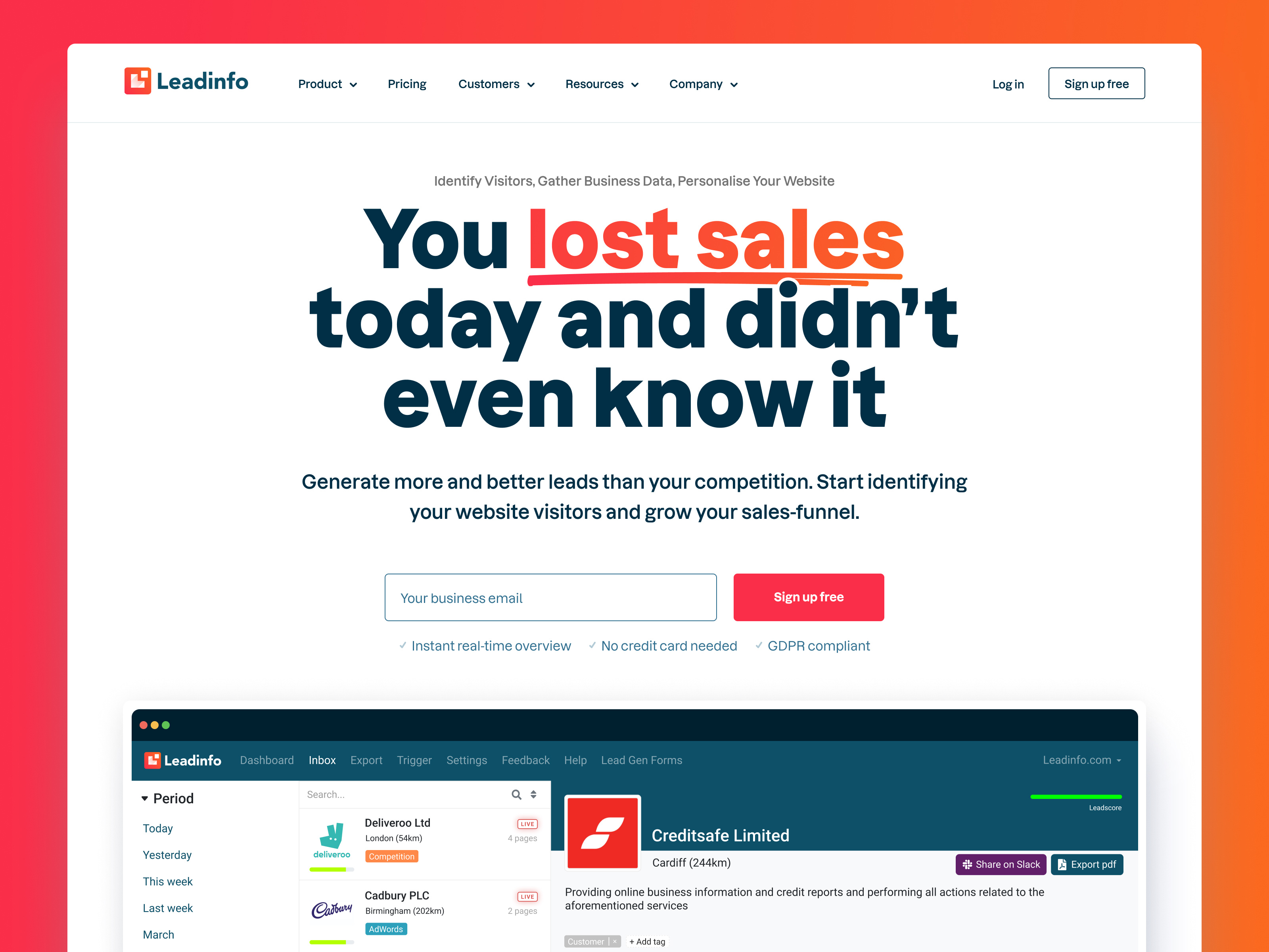 Example of Leadinfo