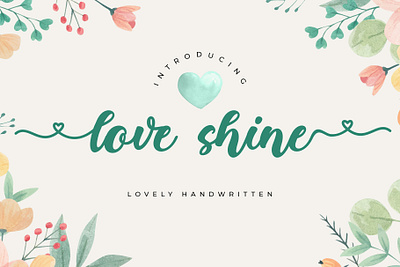 LoveShine // Lovely Font brand branding design element envanto font font design lettering logo lovely market rantautype type