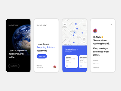 Save Earth Today™ app design design interface design mobile mobile design product design typography ui