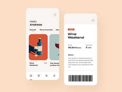 Tour Guide App app design illustration minimal typography ui ux