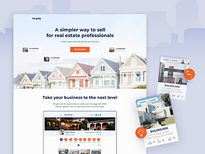 The Goods Redesign area clients design features get started landing page offer photo product design real estate real estate agency redesign san francisco ui ux