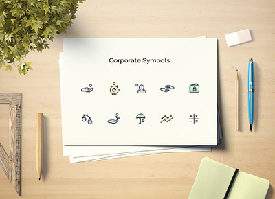 Icons for Project art artist concept corporate design graphicdesign icon illustration mockup symbols