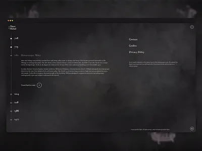 Navigation - Mont Saint Michel 3D 3d 3d modeling animation creative design educational history interactive javascript navigation navigation design navigation menu threejs ui ux vuejs web development webgl website