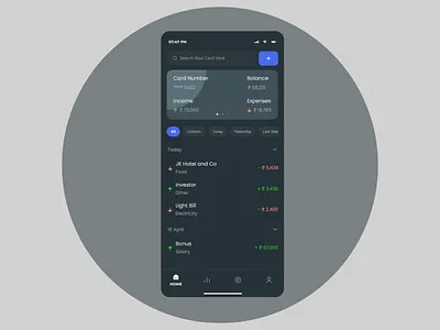Money Expenses Tracker adobe xd app design card design cards ui design money expenses tracker money management money manager redesign ui uiux uiuxdesigner xd