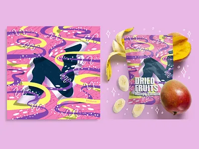 2021 36DOT Series - Letter N 3d lettering alphabet commercial art dried fruit food fruits hand lettering illustration mockup packaging procreate ribbons typography whimsical